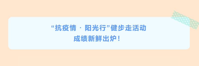 公司“抗疫情 · 陽光行”健步走活動(dòng)成績(jī)新鮮出爐！